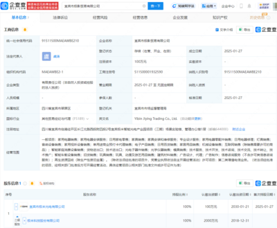 極米科技布局動漫游藝領域，新設宜賓極影貿易拓展衍生品銷售